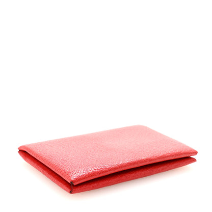 Hermes Chevre Mysore Calvi Card Case Rouge Tomate 4 of 7