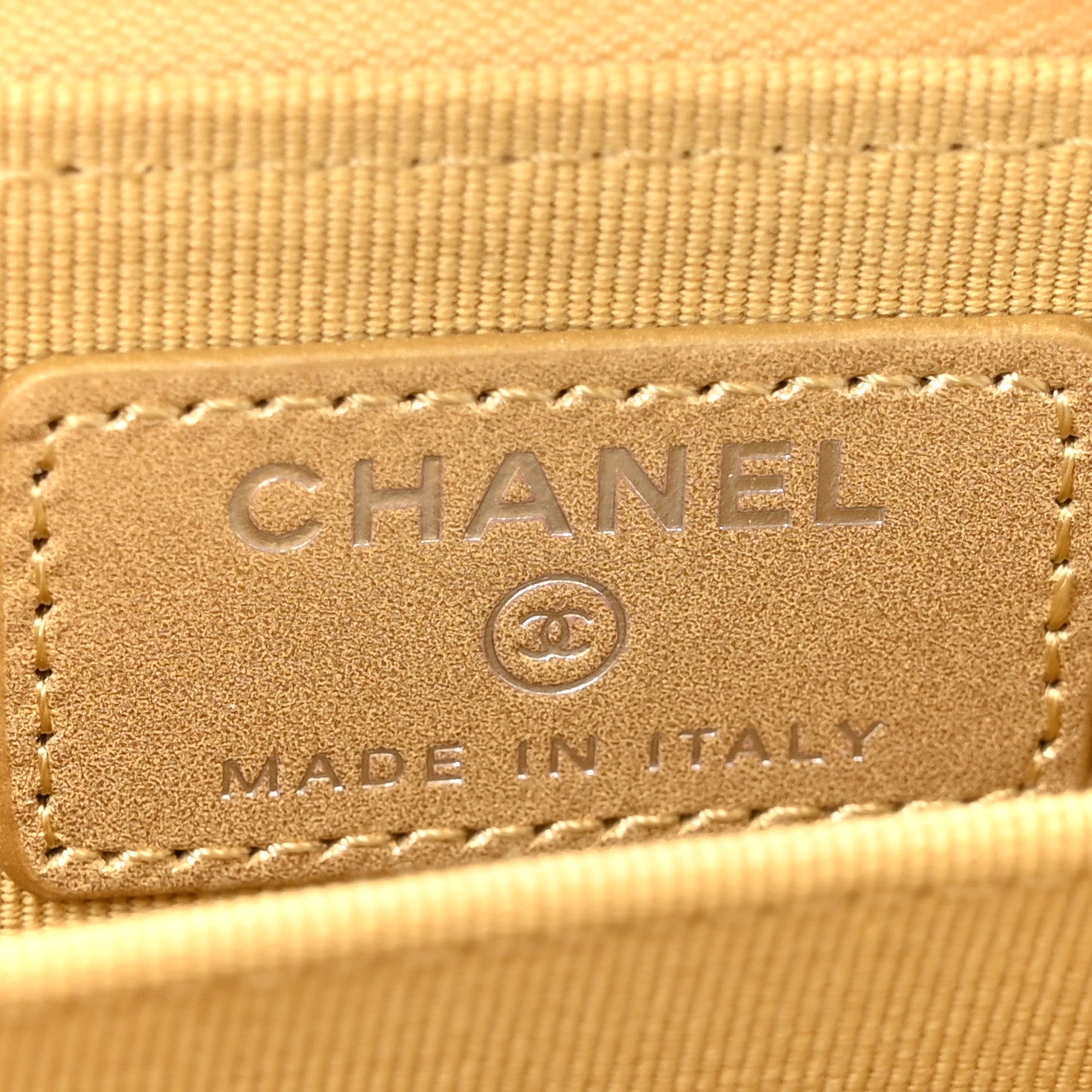 Chanel Metallic Caviar Quilted Zip Coin Purse Gold 6 of 8