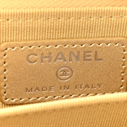 Chanel Metallic Caviar Quilted Zip Coin Purse Gold 6 of 8