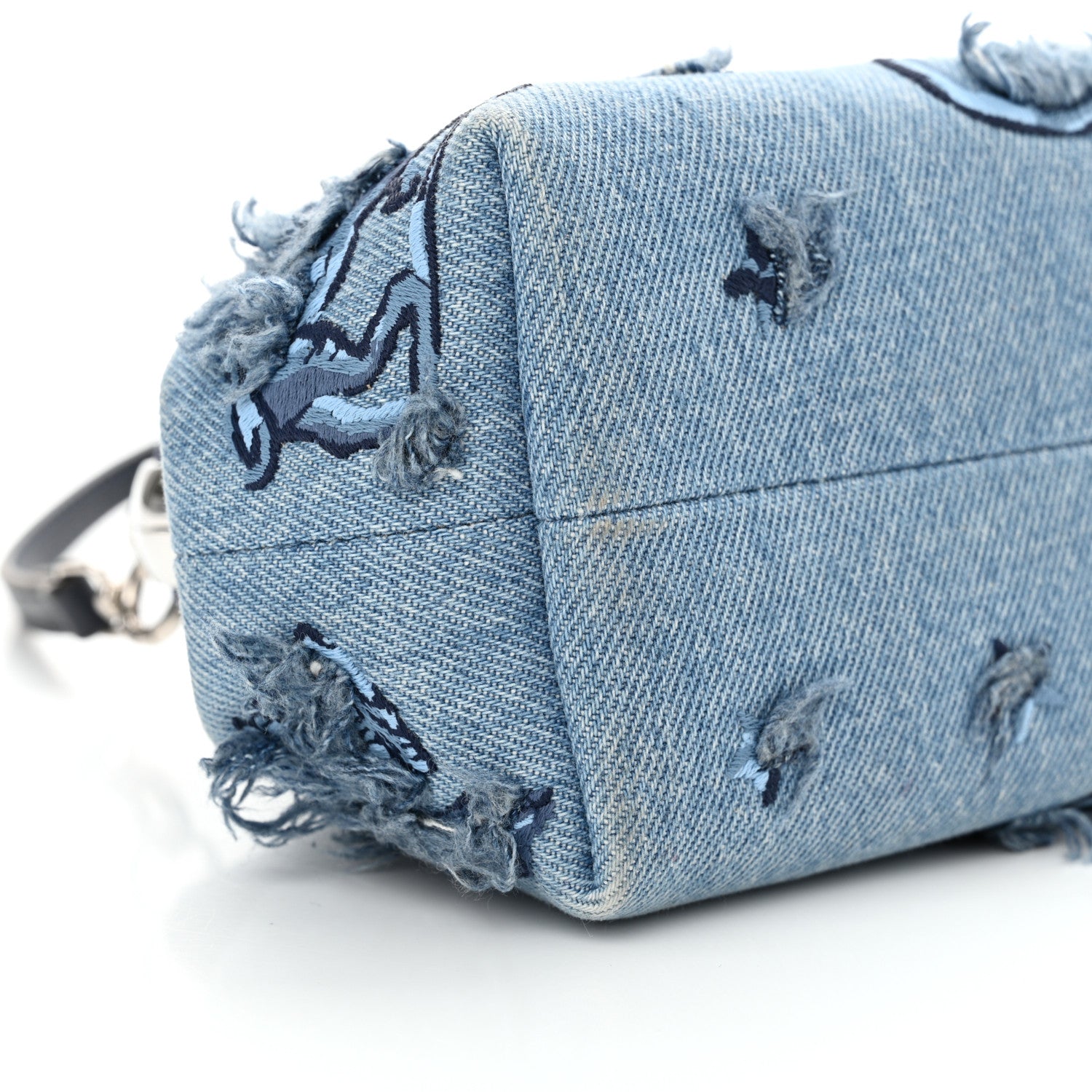 Fendi Denim Embroidered Astrology Small Fendi First Chiaro 9 of 10