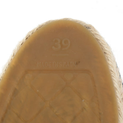 Chanel Toile CC Espadrilles 39 Blue Black 6 of 7
