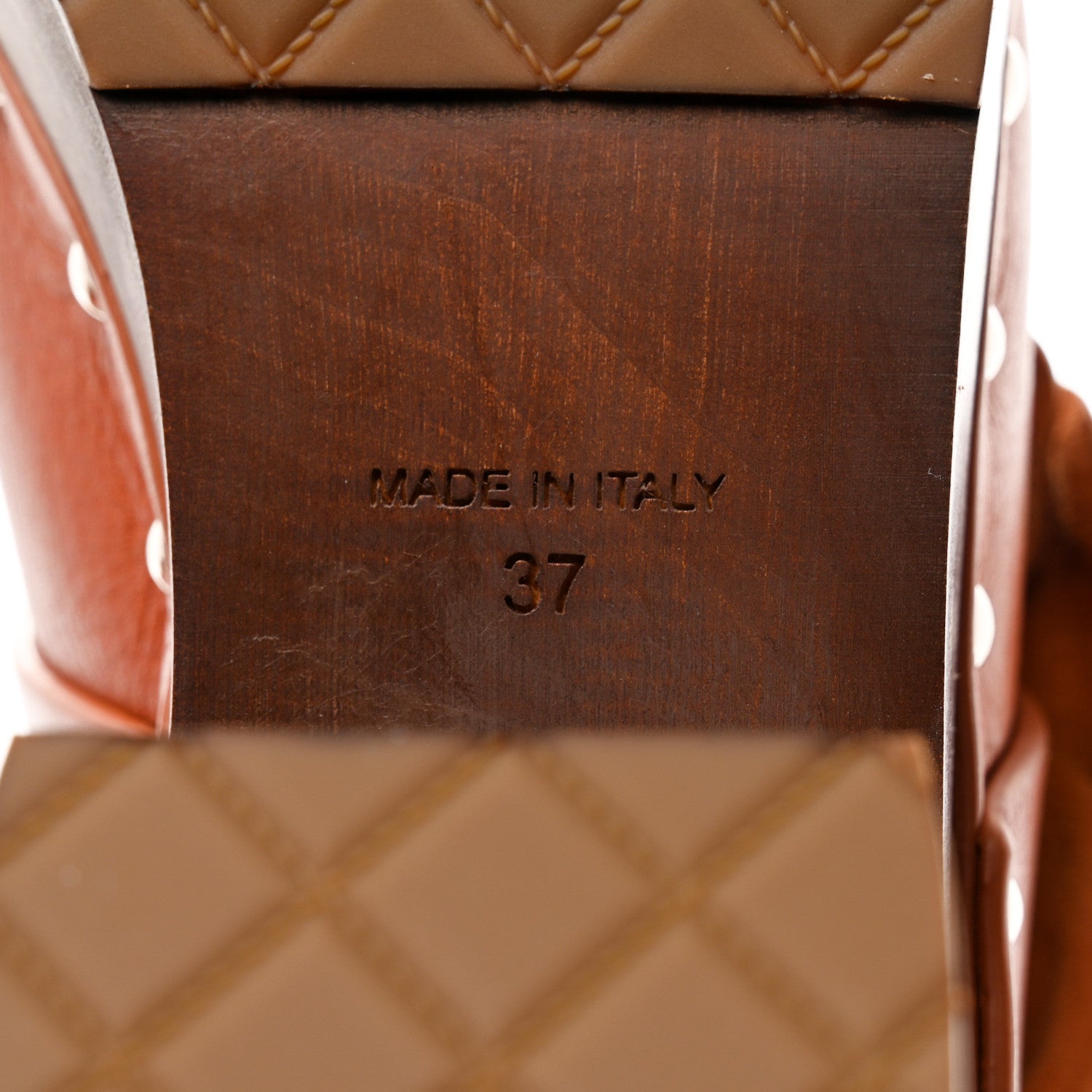Chanel Calfskin Camellia Clogs 37 Brown 7 of 8