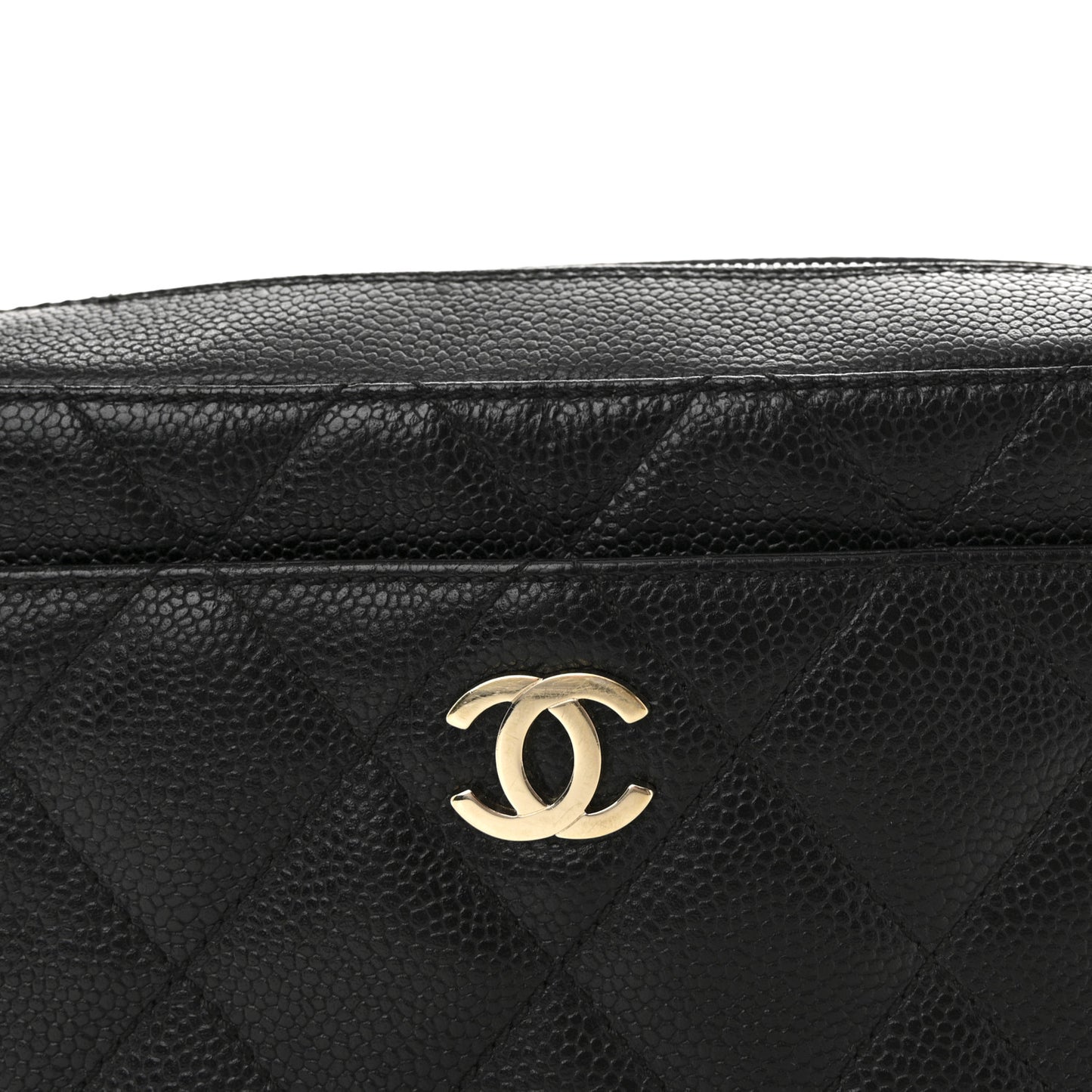 Caviar Quilted Camera Bag Black