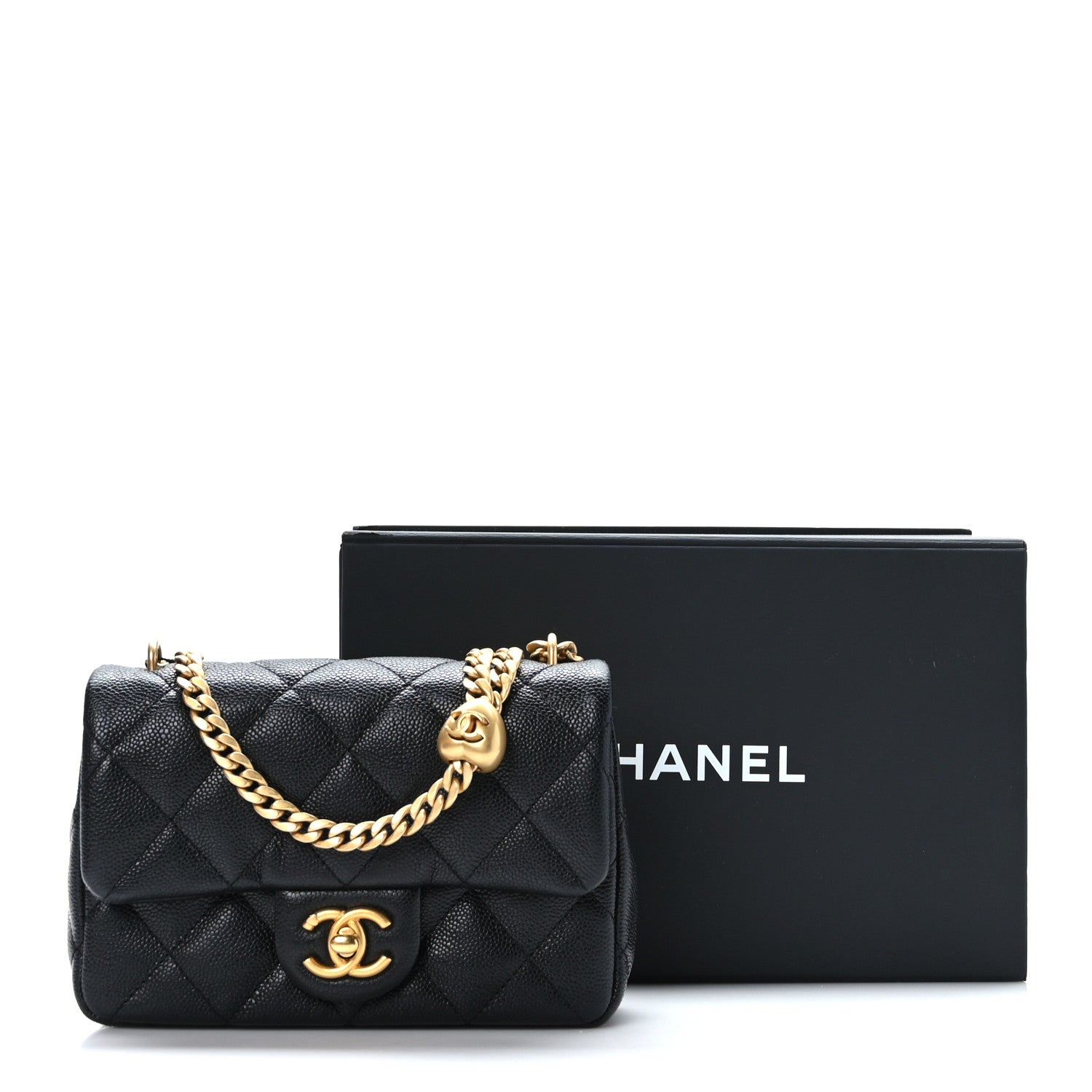 Chanel Caviar Quilted Mini Sweetheart Rectangular Flap Black 9 of 9