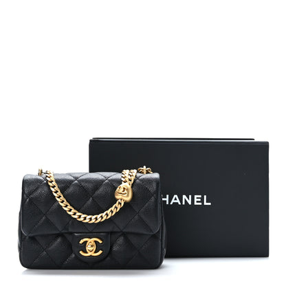 Chanel Caviar Quilted Mini Sweetheart Rectangular Flap Black 9 of 9