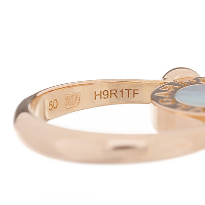 Bulgari 18K Rose Gold Diamond Mother of Pearl BVLGARI BVLGARI Ring 50 5.25 6 of 8