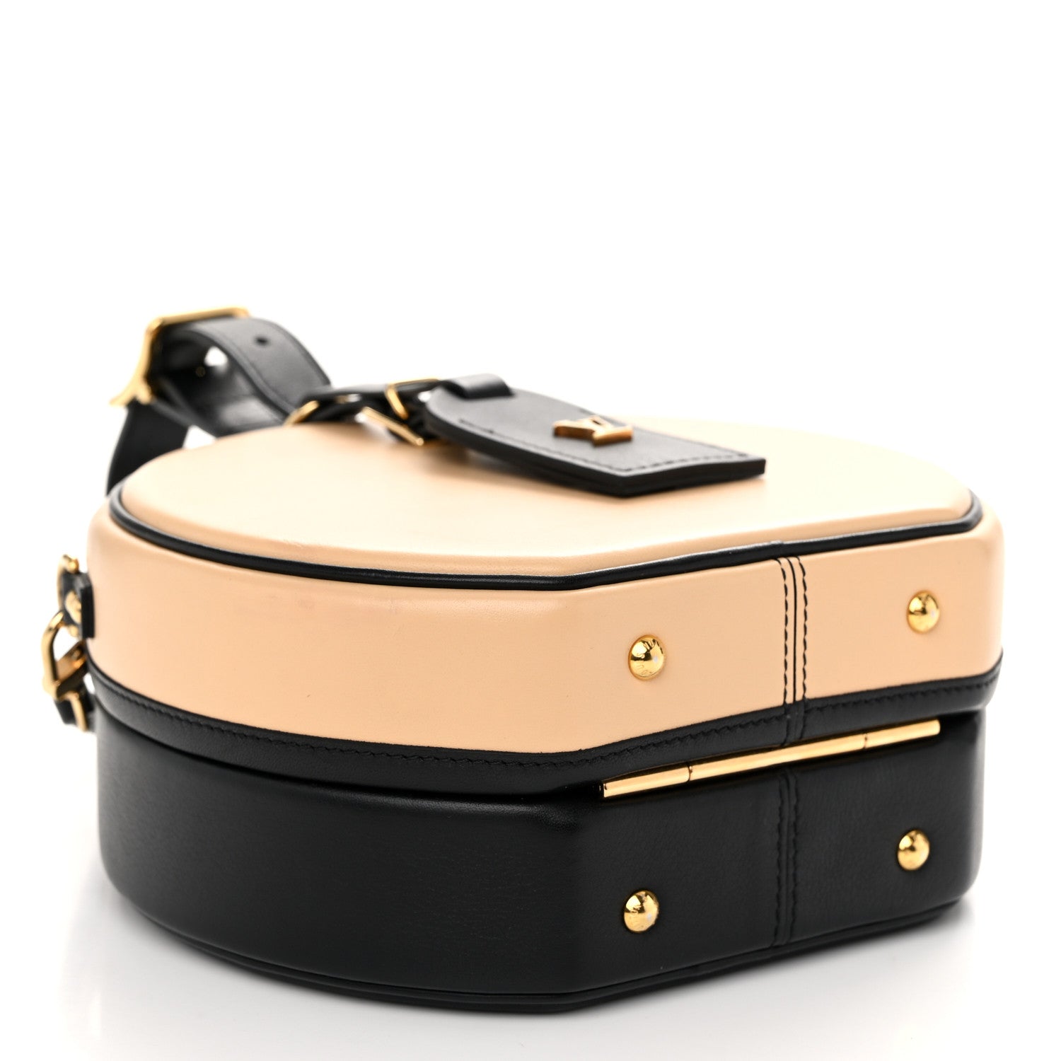 Louis Vuitton Calfskin Petite Boite Chapeau Black Beige 3 of 8