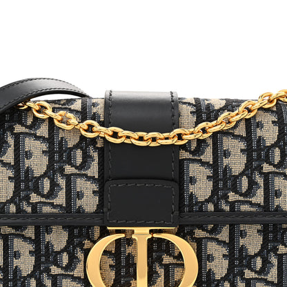 Christian Dior Oblique 30 Montaigne East West Chain Flap Bag Blue 7 of 11