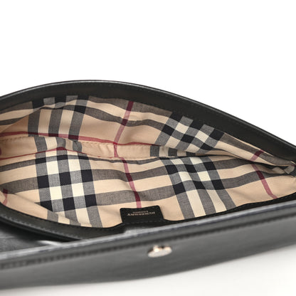 Burberry Calfskin Logo Strap Shoulder Bag Black 5 of 10