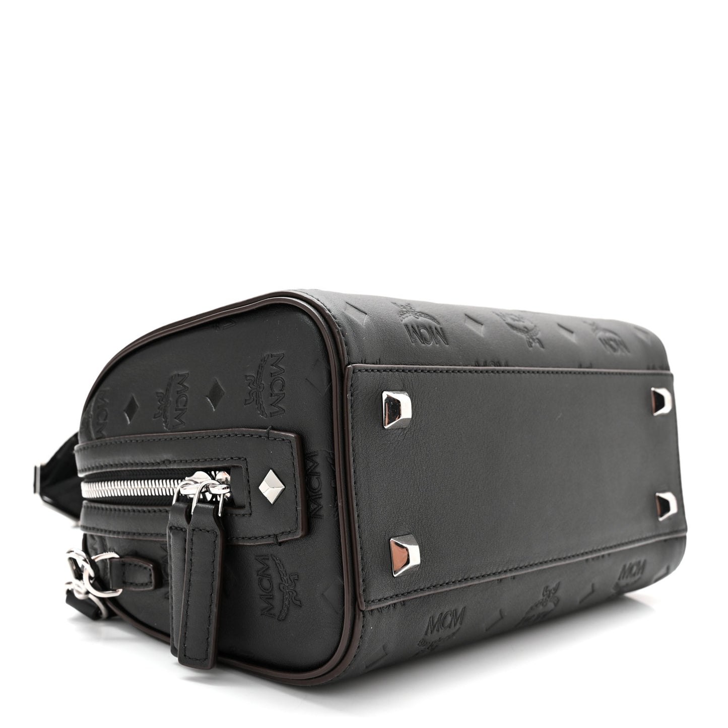 Calfskin Ottomar Monogram Essential Boston Bag Black