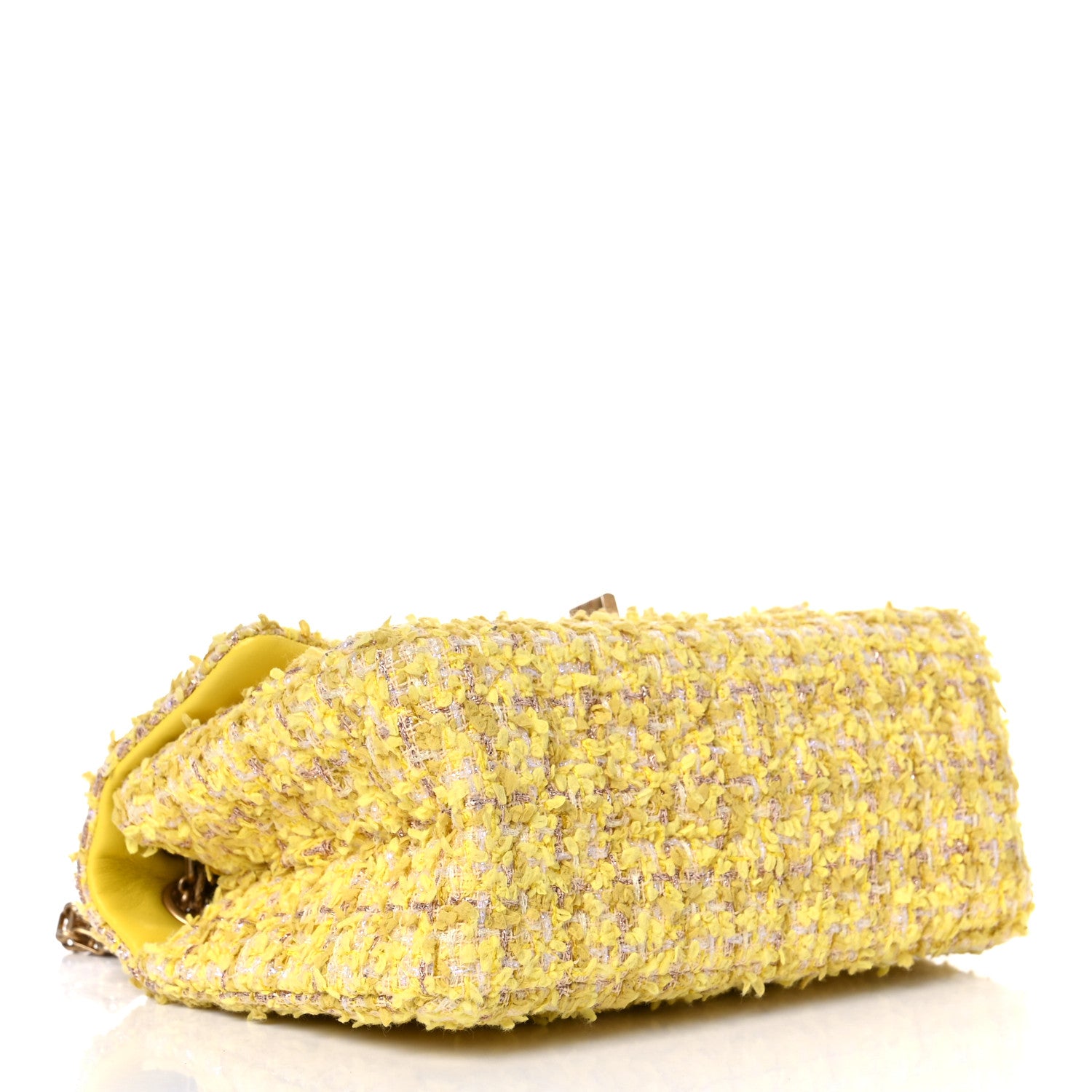 Chanel Tweed Quilted 2.55 Reissue Mini Flap Yellow 4 of 9