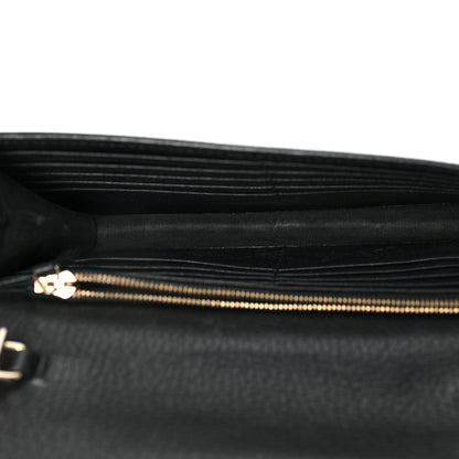 Gucci Dollar Calfskin Interlocking G Chain Wallet Black 5 of 9