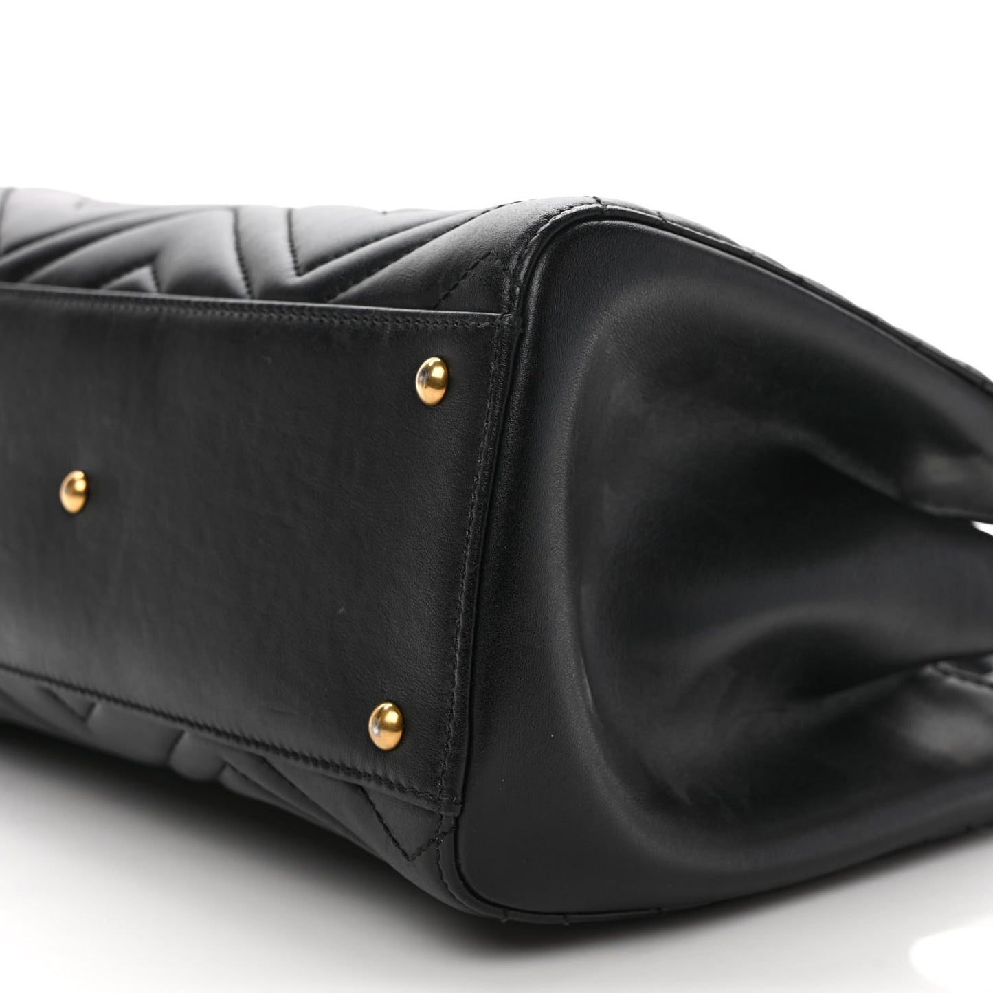 Calfskin Matelasse Small GG Marmont Tote Black