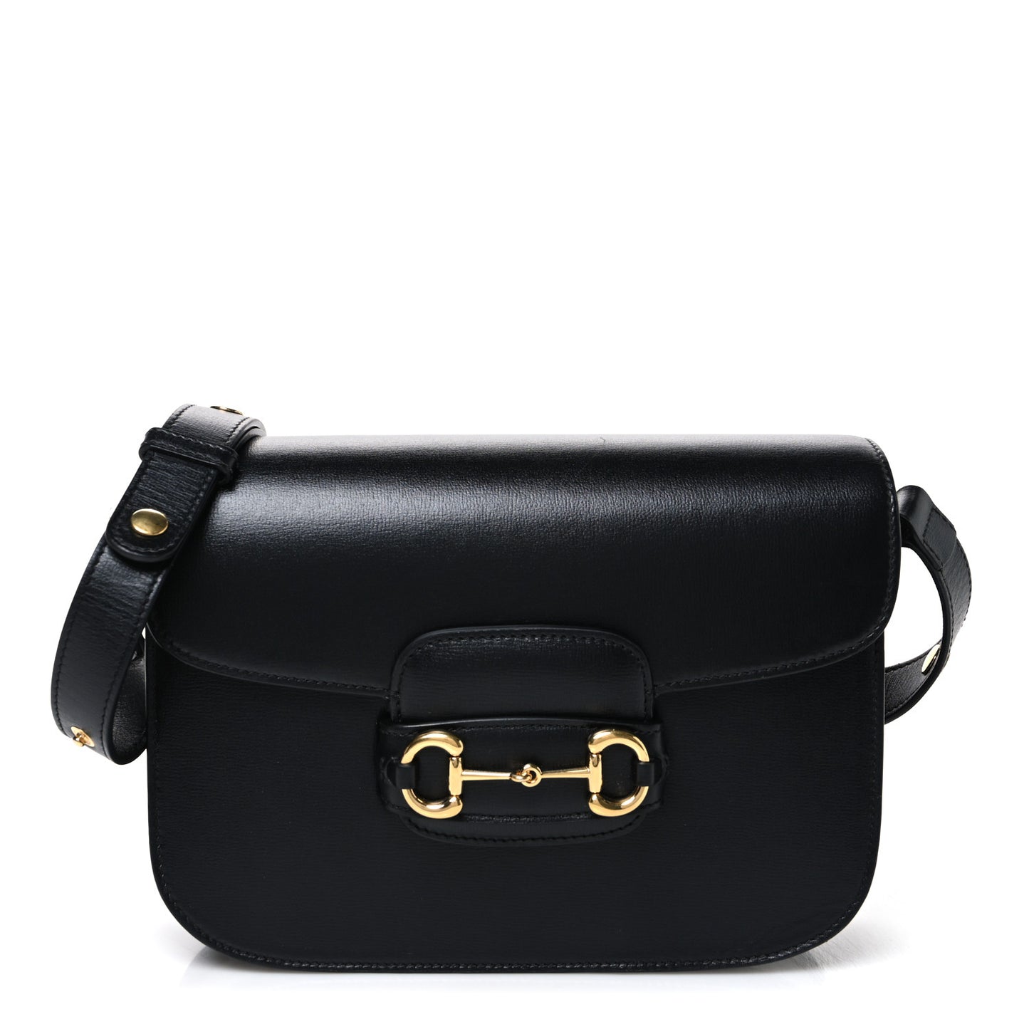 Azalea Calfskin Horsebit 1955 Shoulder Bag Black Black