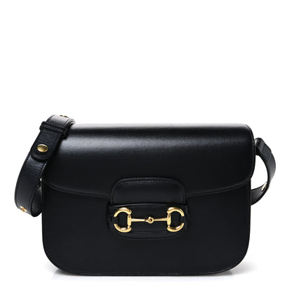 Gucci Azalea Calfskin Horsebit 1955 Shoulder Bag Black Black 1 of 11