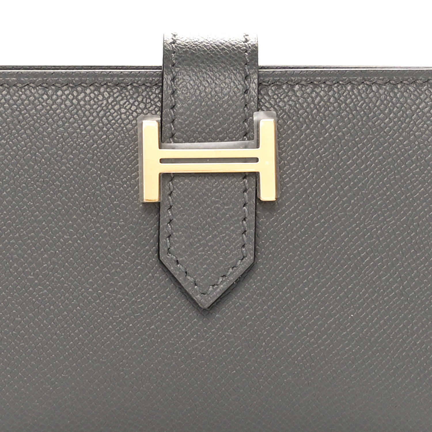 Hermes Epsom Bearn Card Holder Wallet Gris Meyer 6 of 8