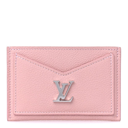 Louis Vuitton Calfskin Lockme Card Holder Rose Ballerine 1 of 8