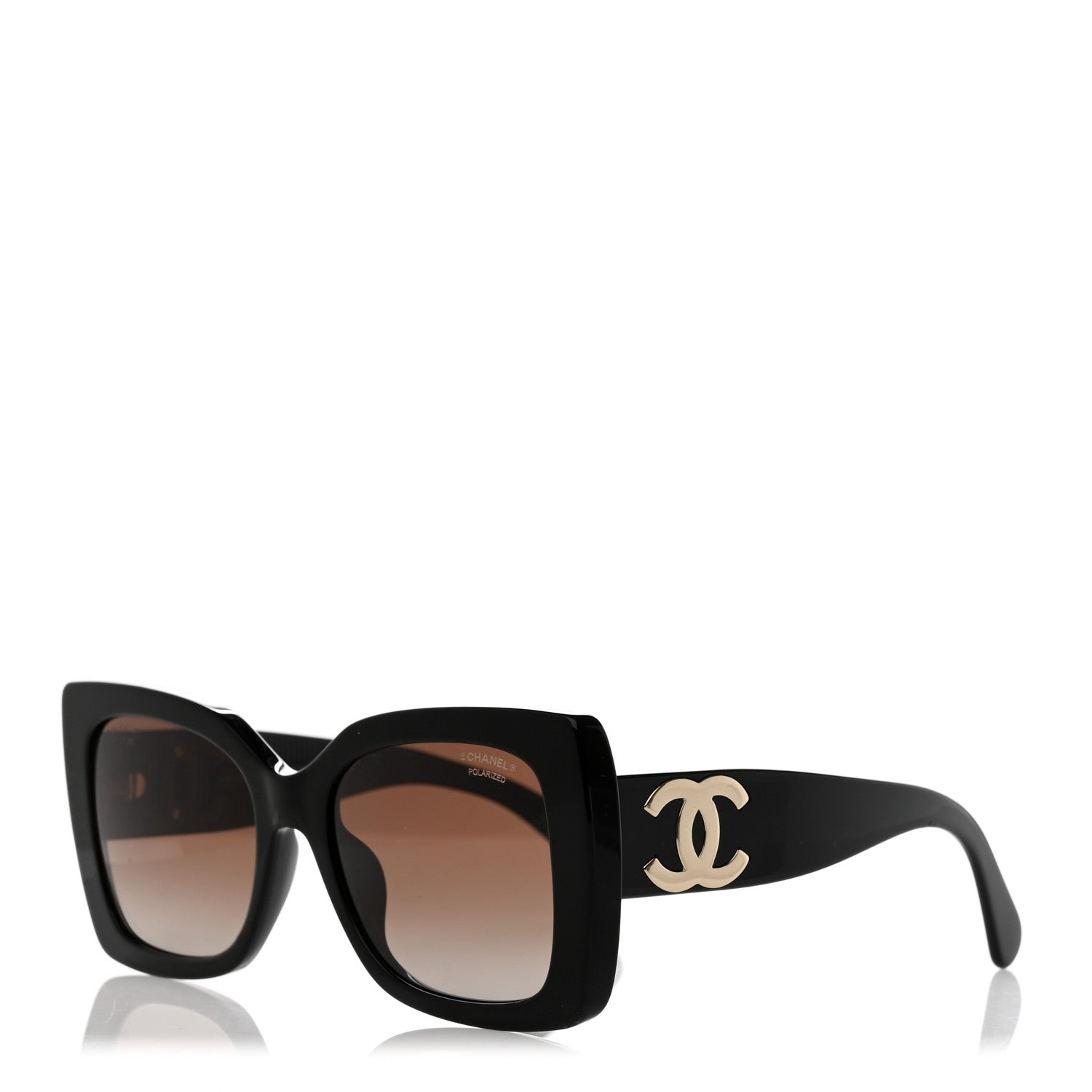 Chanel Square Polarized CC Sunglasses 5494-A Black 1 of 8