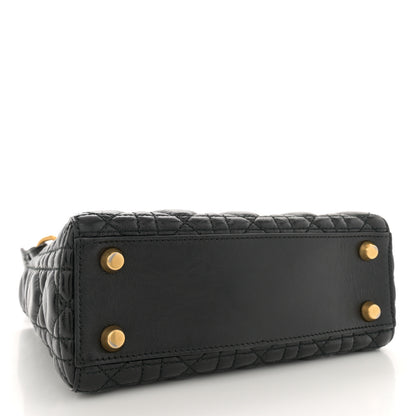 Christian Dior Crinkled Patent Cannage Small Lucky Badges My Lady Dior Black 4 of 13