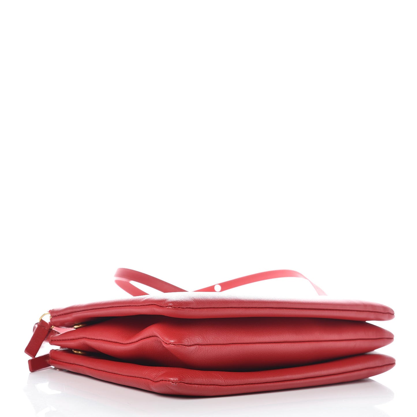 Lambskin Small Trio Crossbody Bag Red