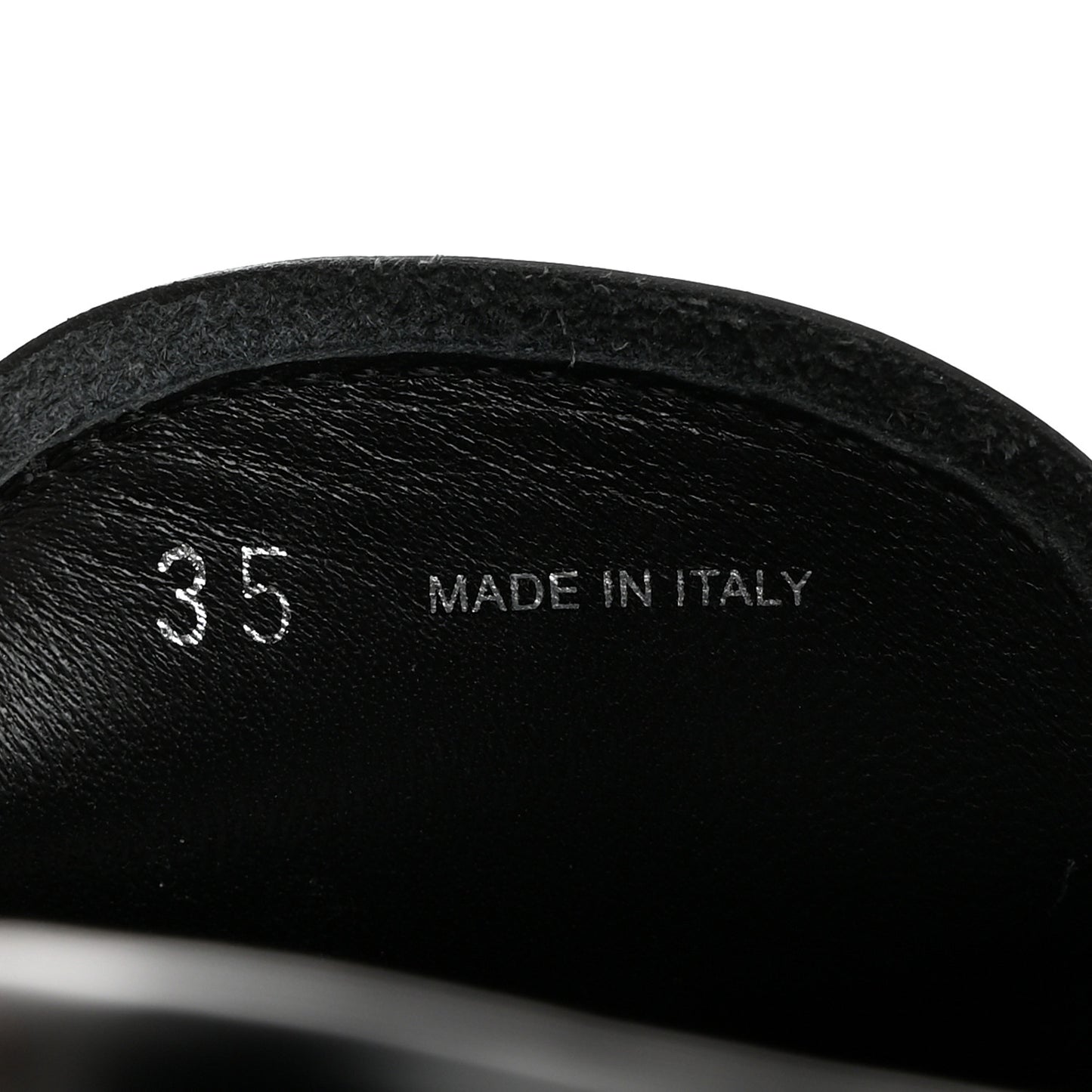 Spazzolato Metal Triangle Logo 50mm Loafers 35 Black