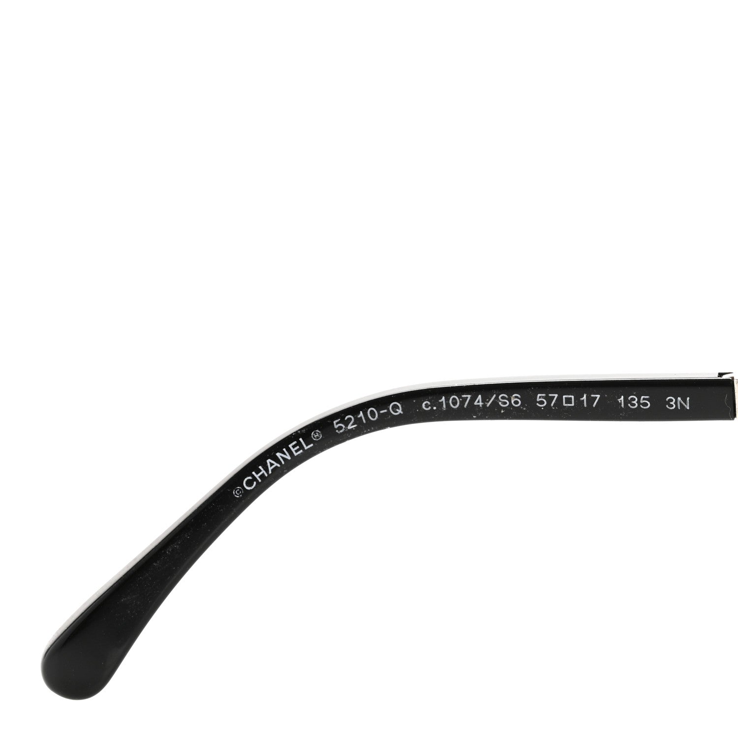 Chanel Lambskin Square Chain Sunglasses 5210-Q Black 5 of 9