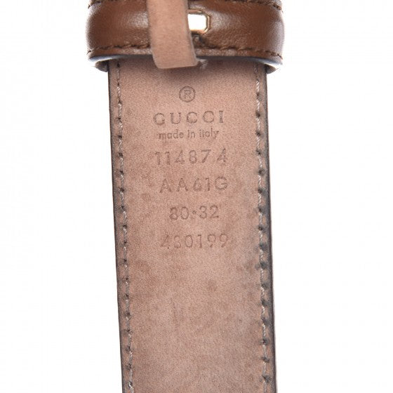 Gucci Guccissima Interlocking G Belt 80 32 Chocolate 5 of 9