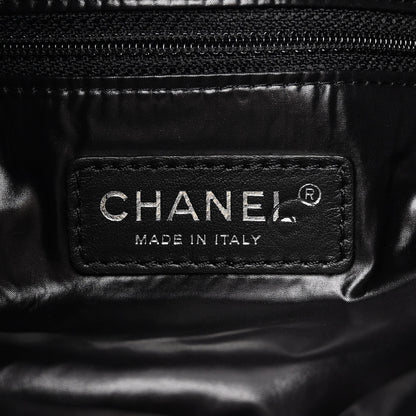 Chanel Wool Calfskin Embroidered Paris Hamburg Drawstring Backpack Black 6 of 11