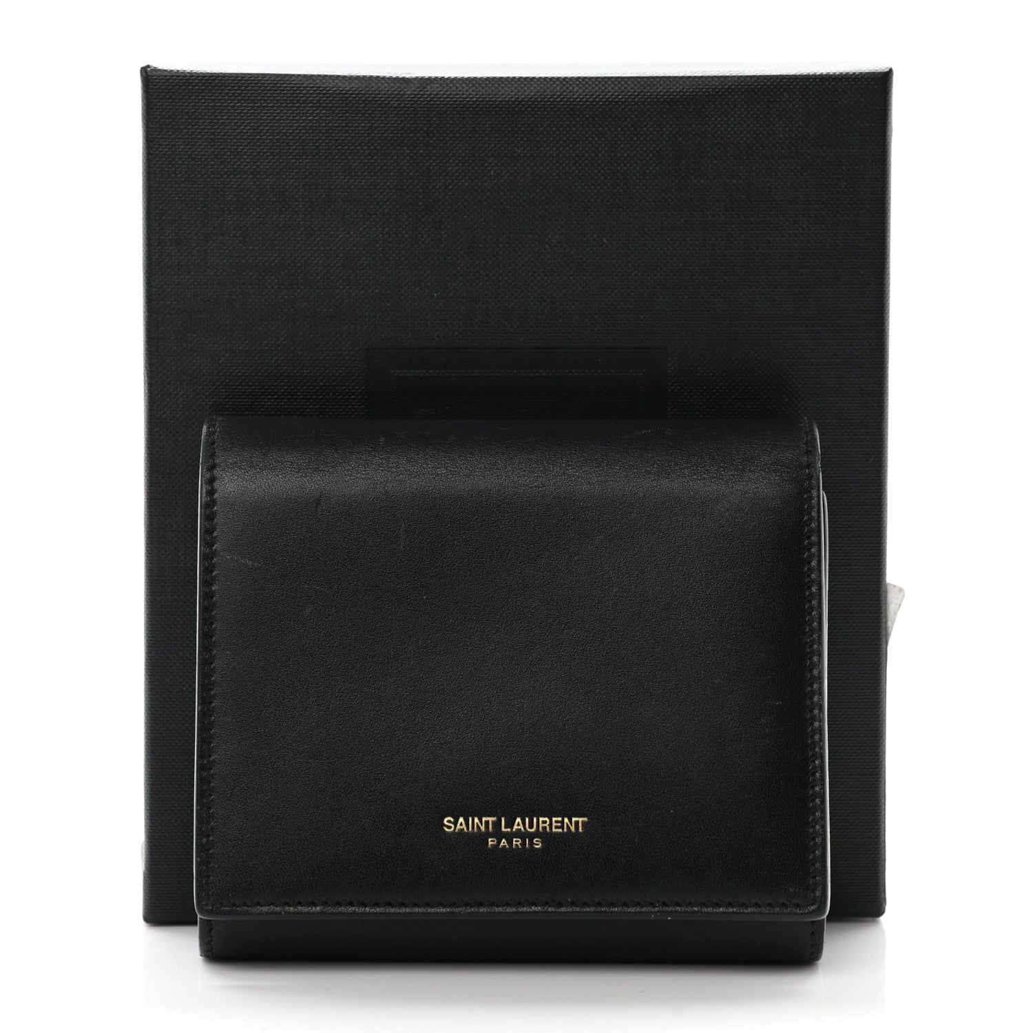 Saint Laurent Smooth Calfskin Compact Wallet Black 17 of 17