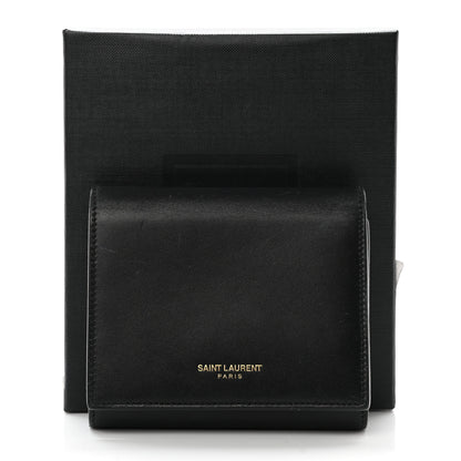 Saint Laurent Smooth Calfskin Compact Wallet Black 17 of 17