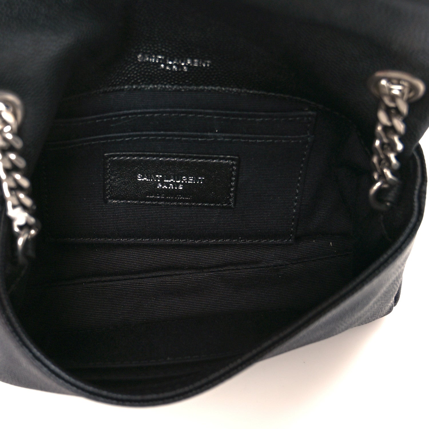 Saint Laurent Grain De Poudre Monogram Toy West Hollywood Fold-Over Bag Black 5 of 12