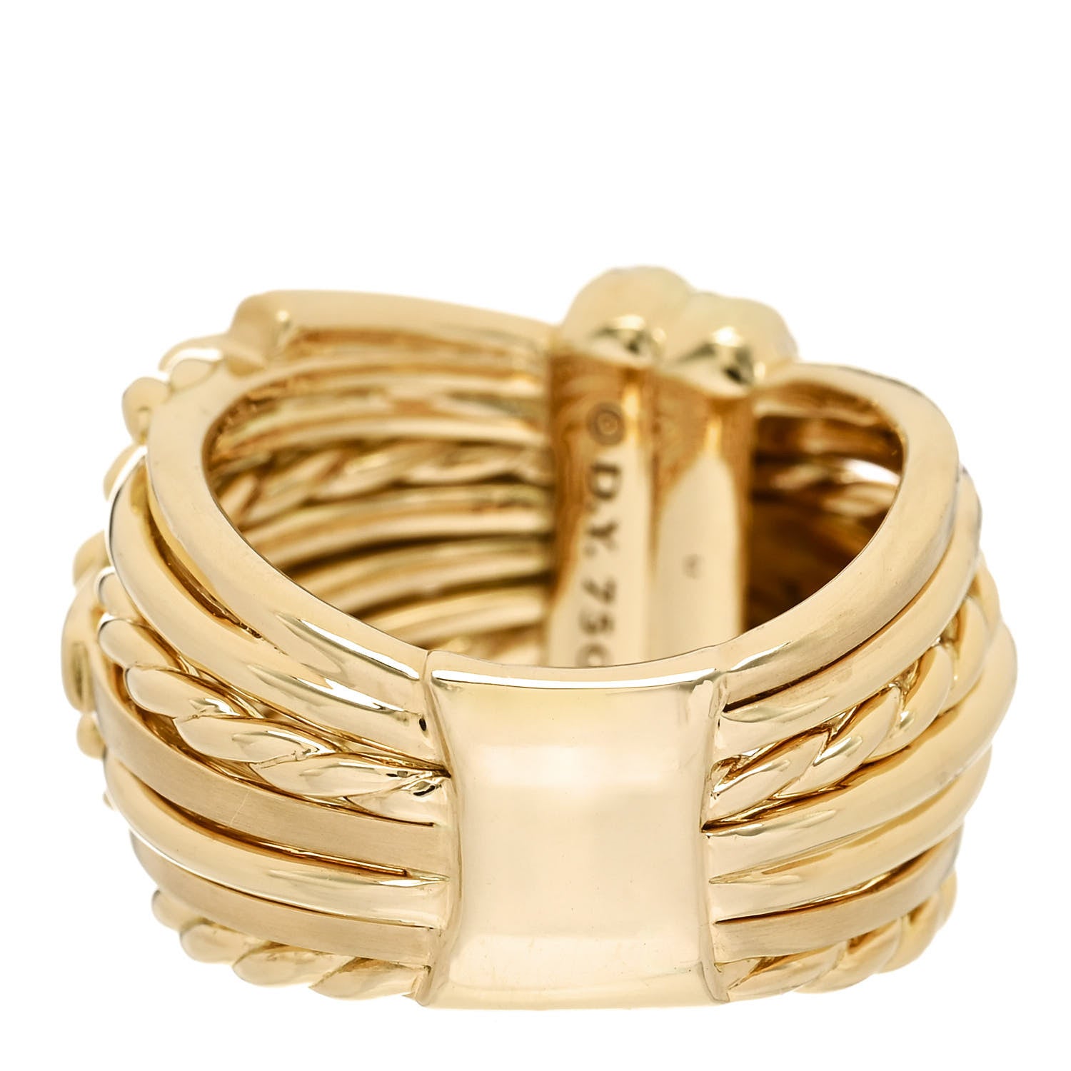 David Yurman 18K Yellow Gold Diamond Angelika Ring 50 5.25 3 of 5