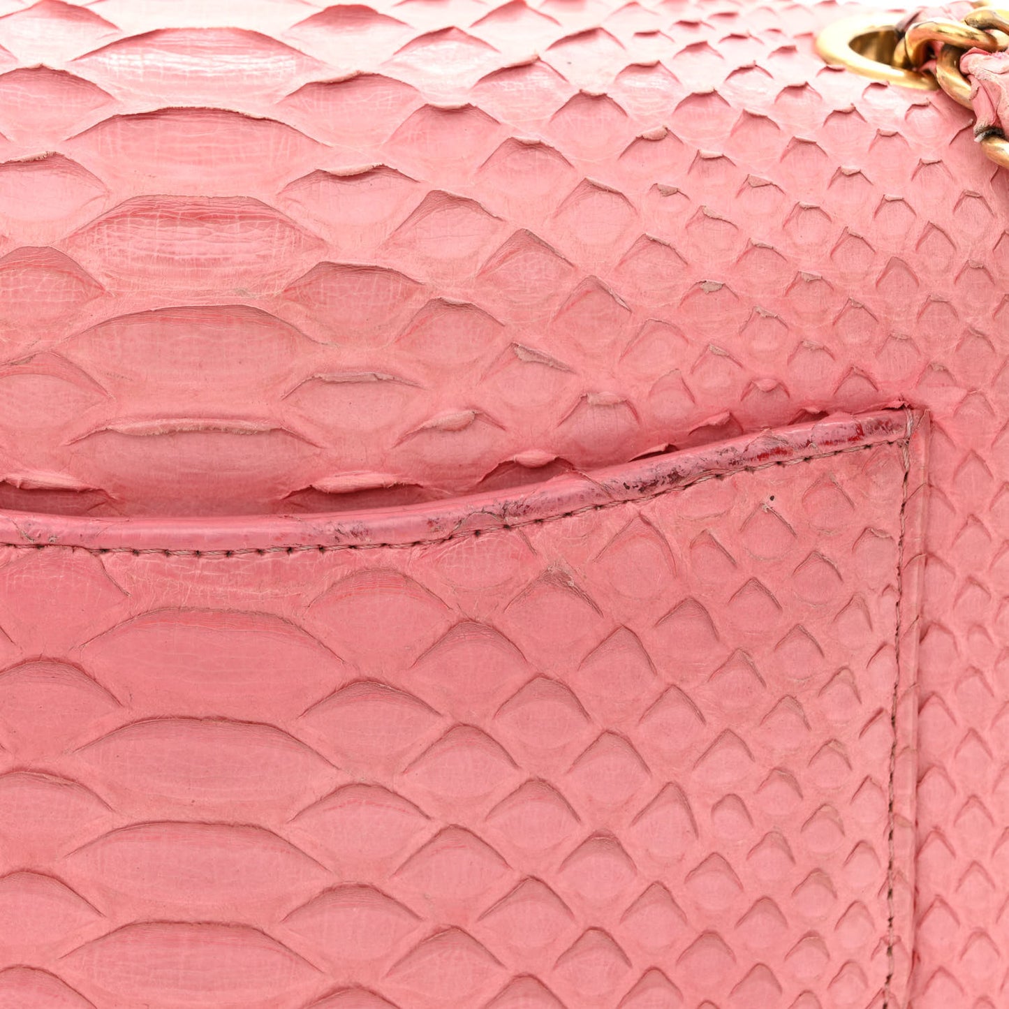 Snakeskin Mini Rectangular Valentine Charms Flap Pink