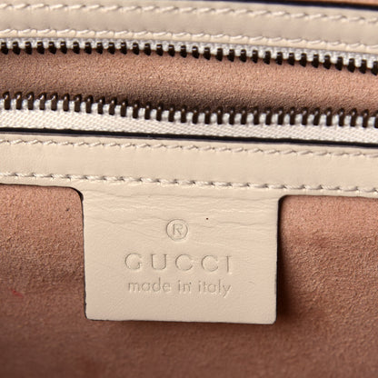 Gucci Calfskin Sylvie Web Small Queen Margaret Top Handle Bag White 6 of 12