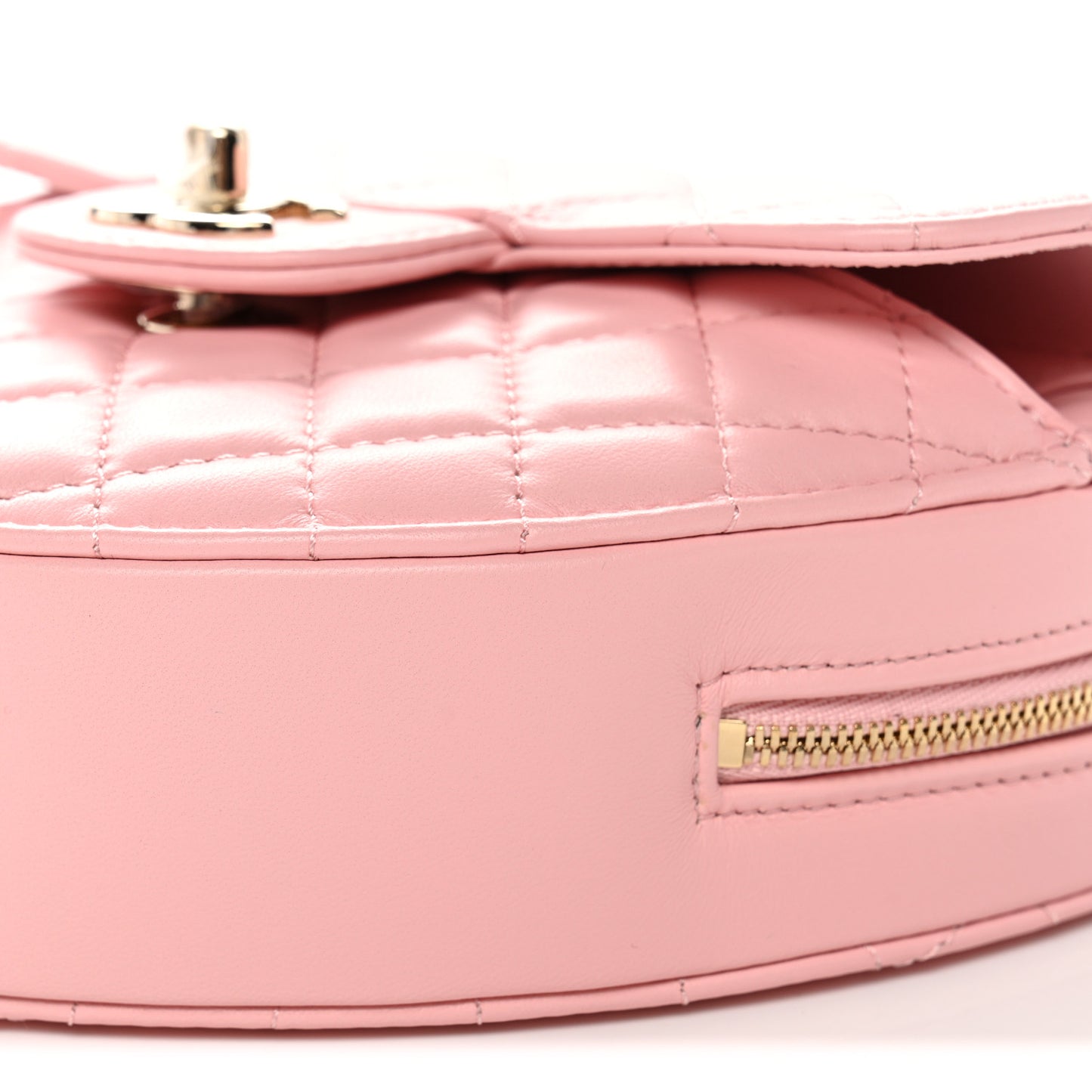 Lambskin Quilted Large CC In Love Heart Bag Light Pink