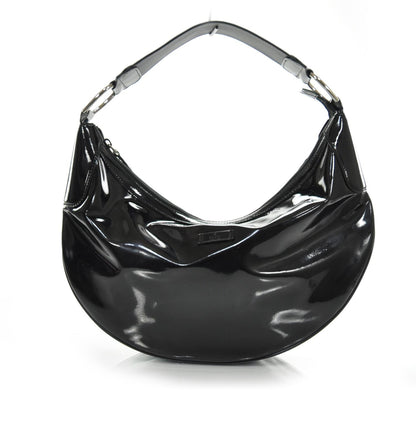 Gucci Patent Half Moon Hobo Black 1 of 9