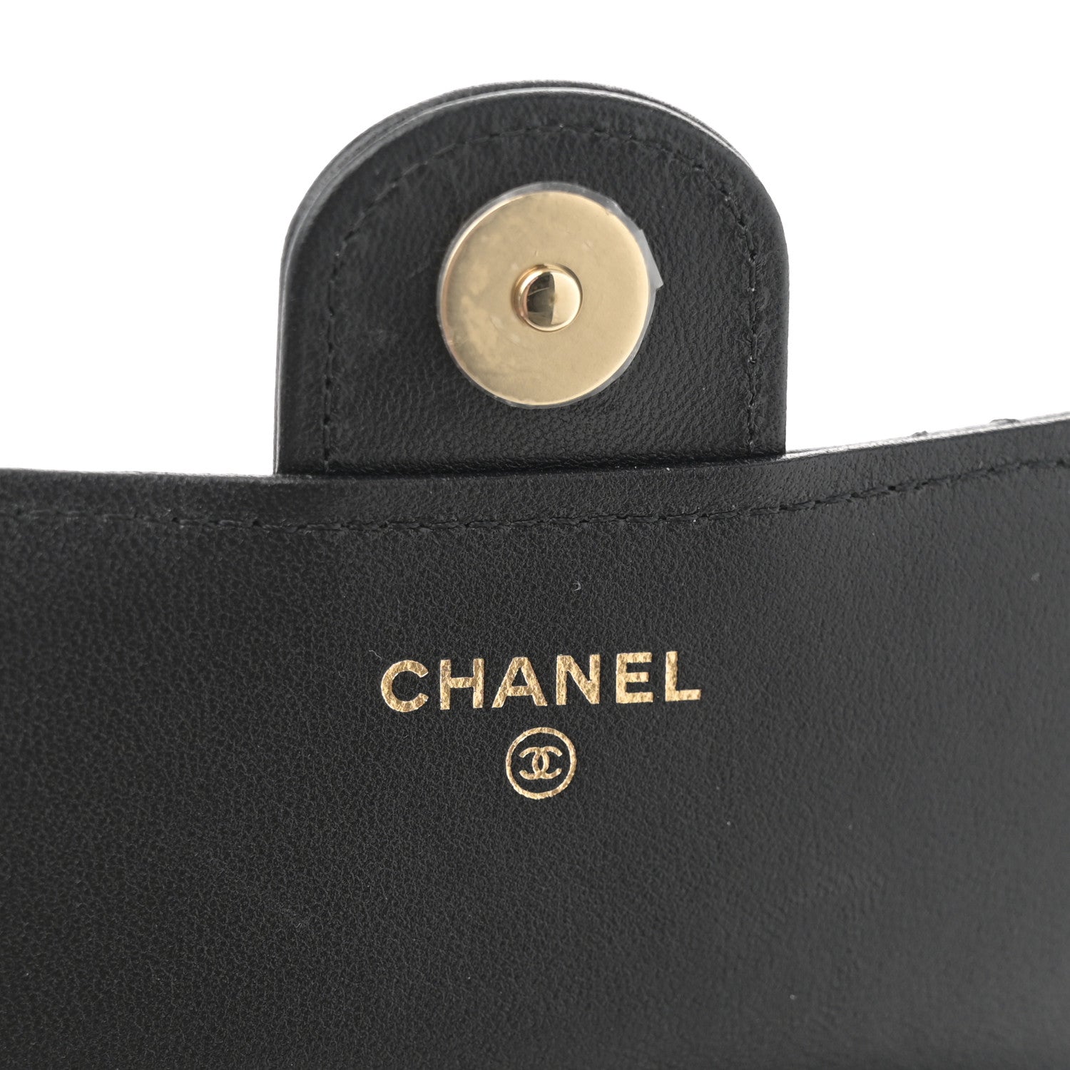 Chanel Lambskin Quilted Flap Phone Holder With Chain Black 6 of 12
