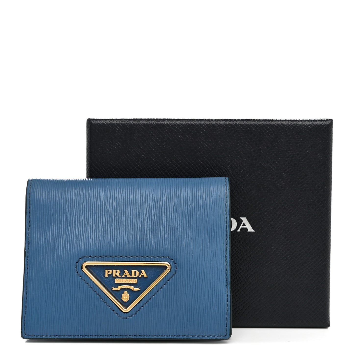 Vitello Move Triangle Bi-Fold Wallet Cobalto