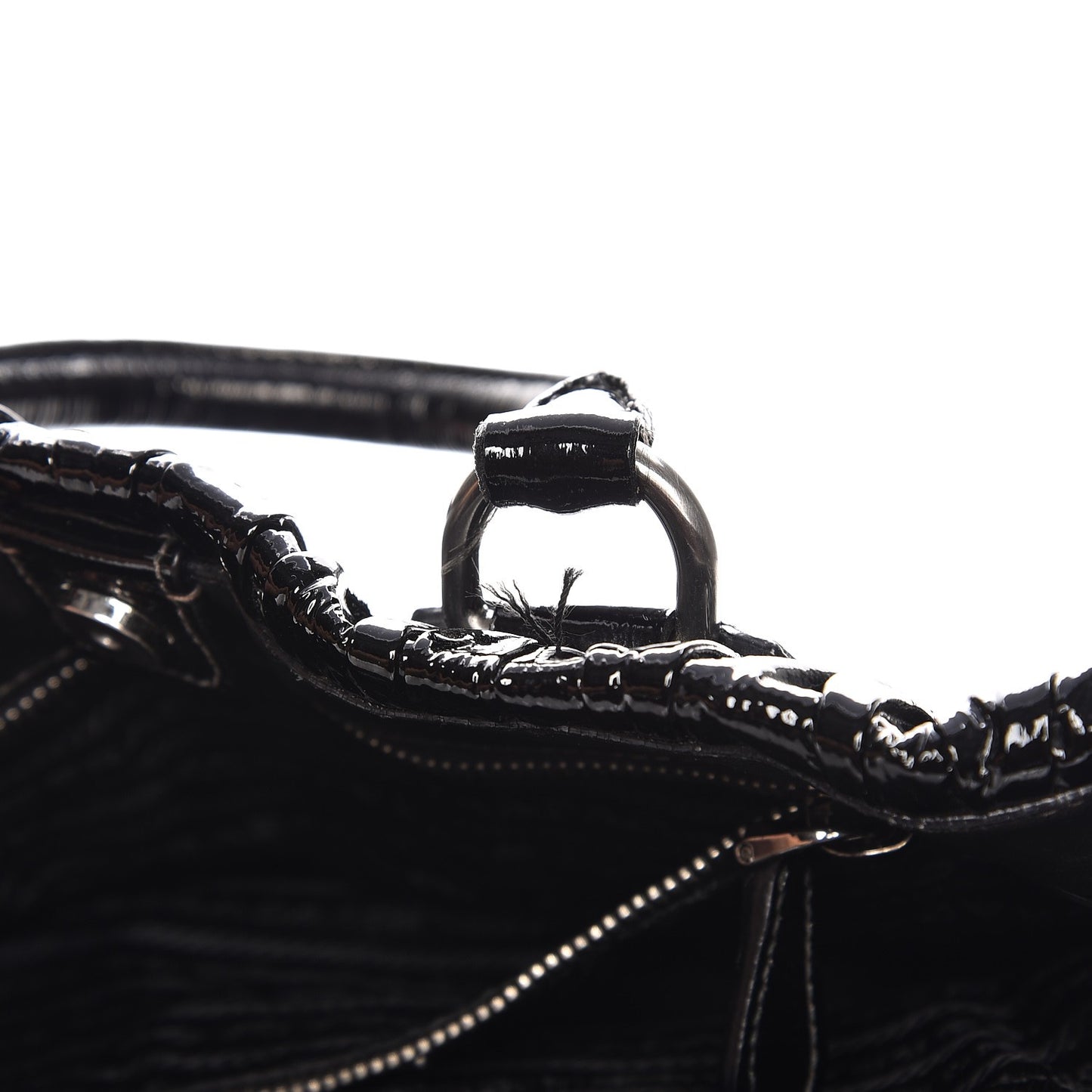 Vernice Gaufre Tote Black