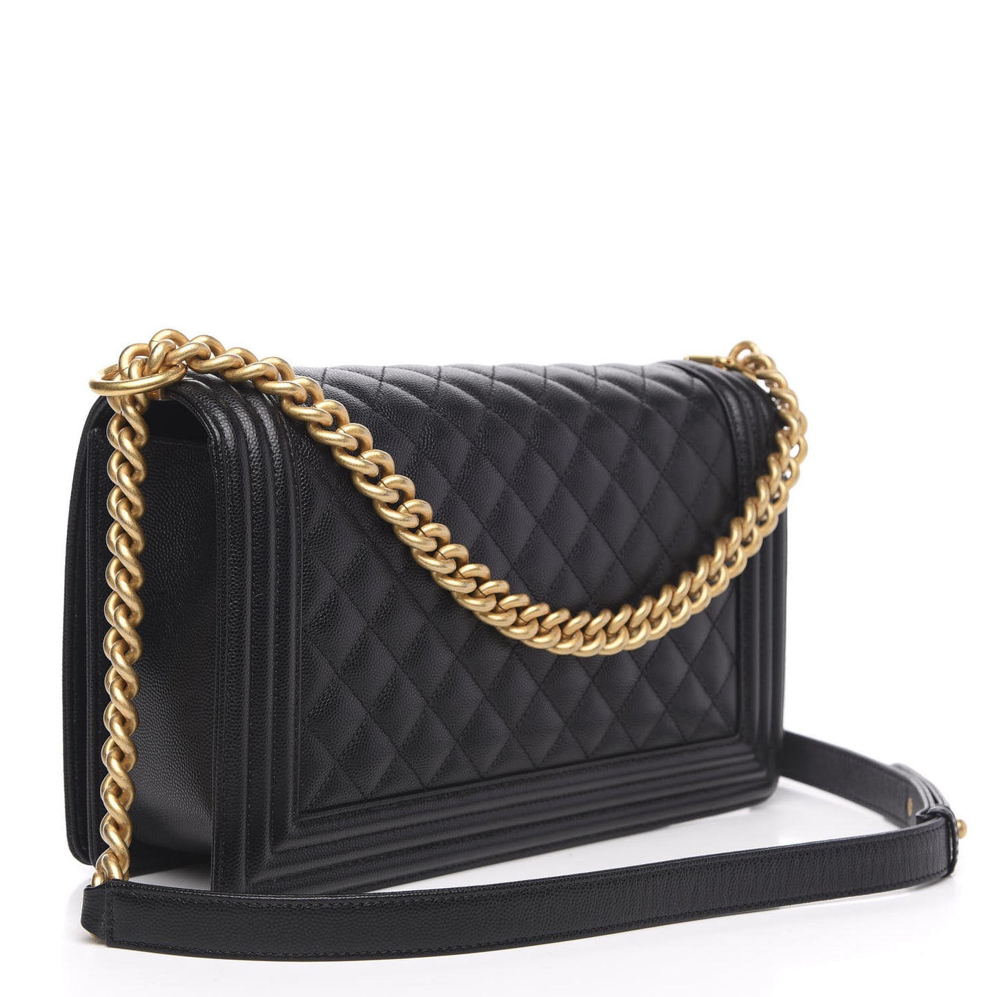Caviar Quilted New Medium Boy Flap Black