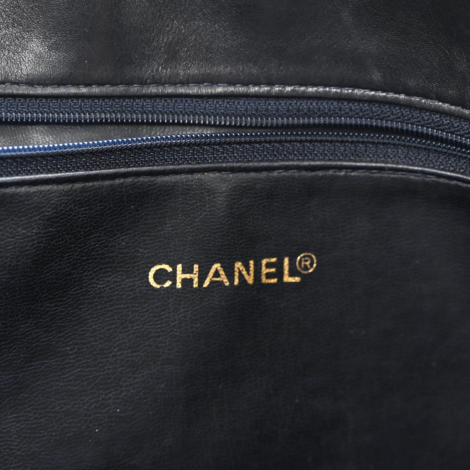 Chanel Lambskin CC Tote Navy 5 of 11