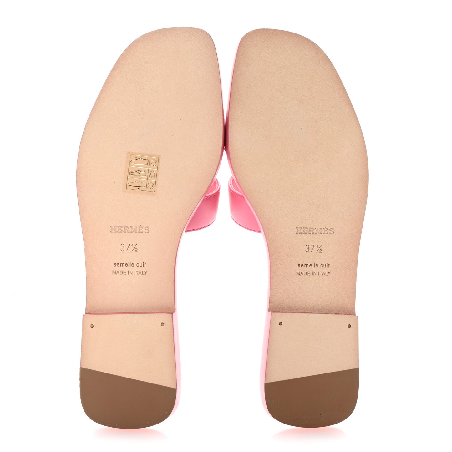 Box Calfskin Oran Sandals 37.5 Rose Petale