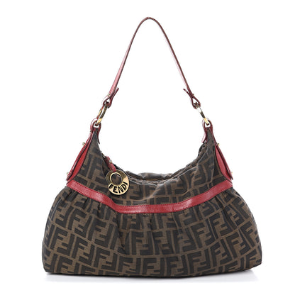 Fendi Zucca Cuoio Lucido Chef Hobo Tobacco Rosso Scuro 1 of 8