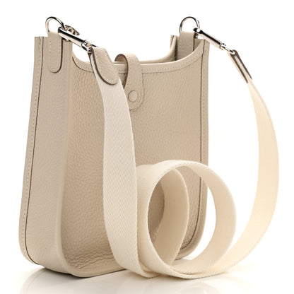 Hermes Taurillon Clemence Evelyne TPM Craie 3 of 11