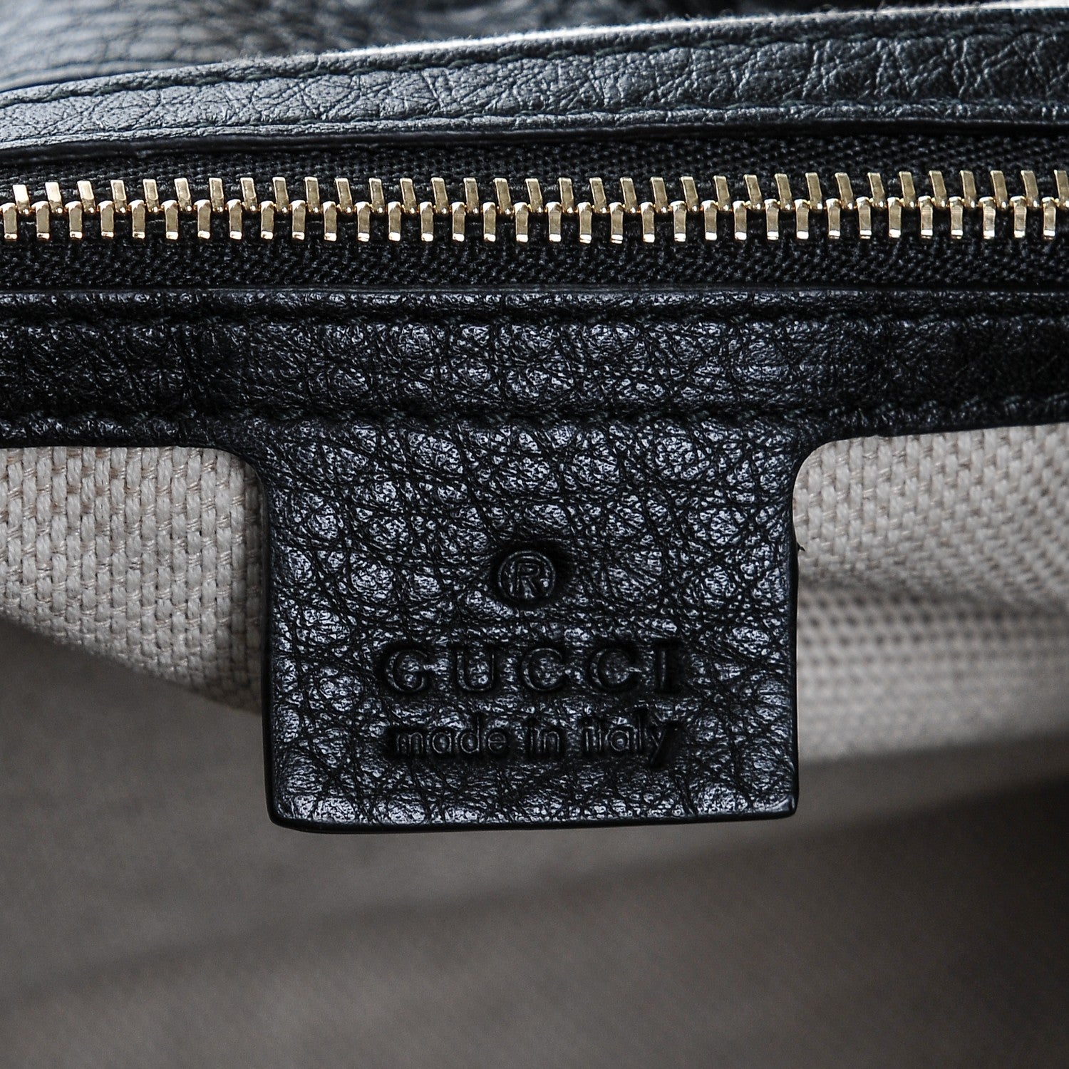 Gucci Pebbled Calfskin Medium Soho Chain Shoulder Bag Black 6 of 6