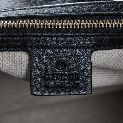 Gucci Pebbled Calfskin Medium Soho Chain Shoulder Bag Black 6 of 6