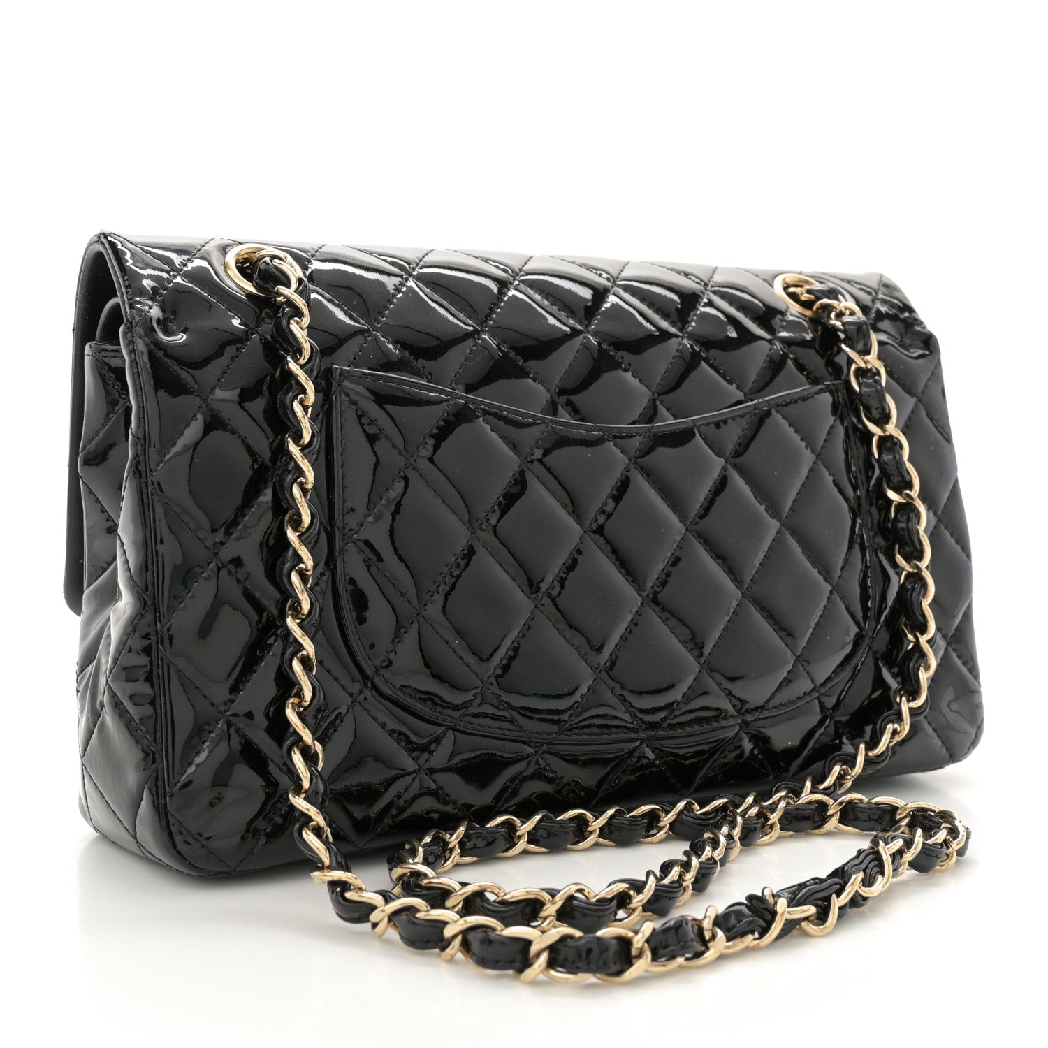 Chanel Patent Quilted Medium Double Flap Black 3 of 11
