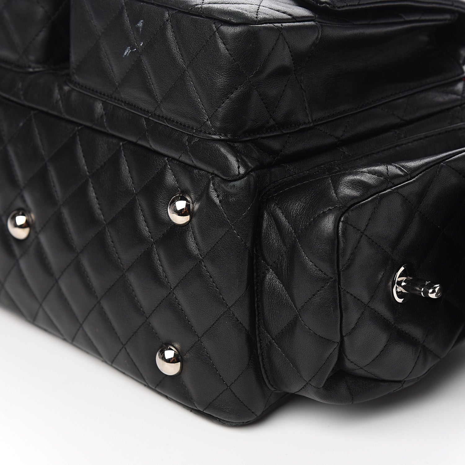 Chanel Calfskin Quilted Large Cambon Multipocket Reporter Black 9 of 13