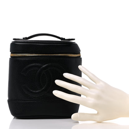 Chanel Caviar Vanity Cosmetic Case Black 2 of 12