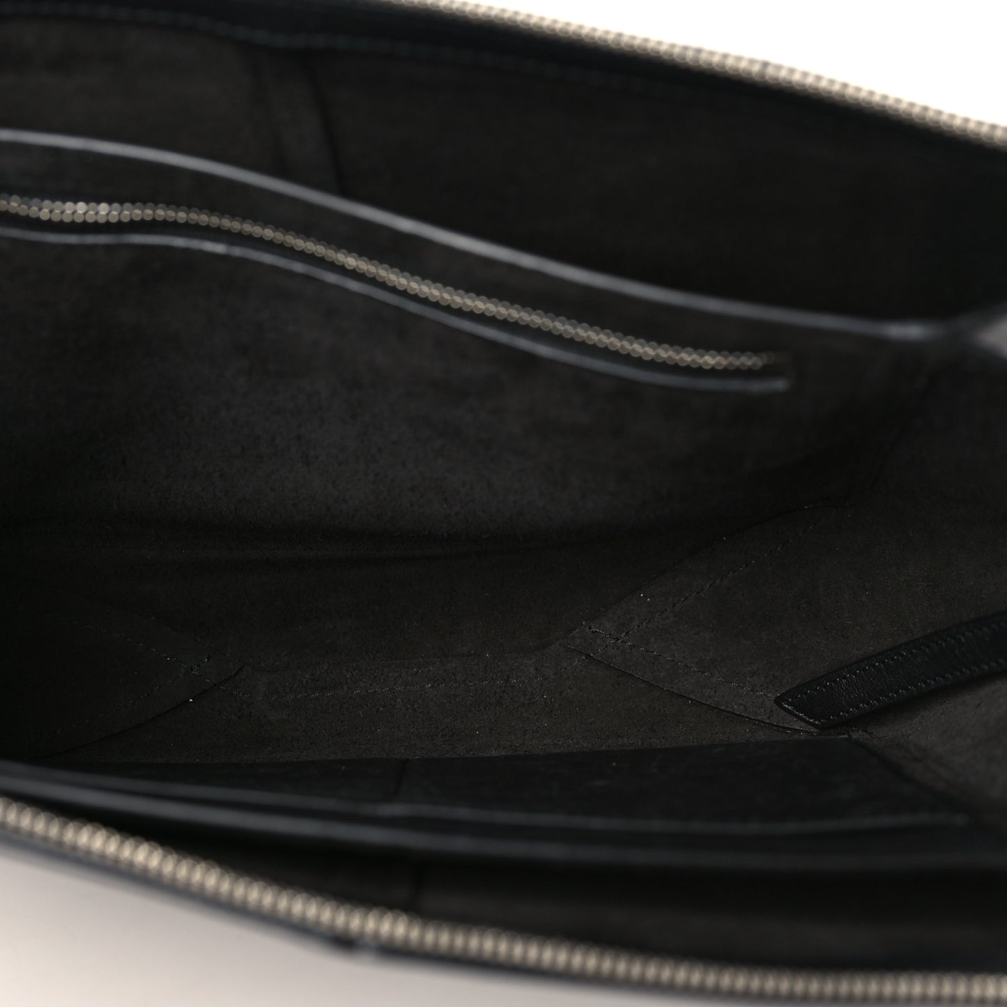 Smooth Calfskin Tri-Fold Clutch on Chain Black